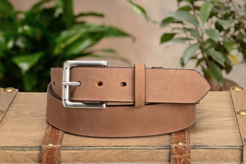 LIMITED EDITION - Butter Tan Cowhide NON Stitched Cowhide Leather Belt 1.50" (Very Flexible & Soft Leather)