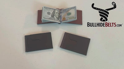 Black Premium Leather Bifold Slim Profile Wallet With Money Clip