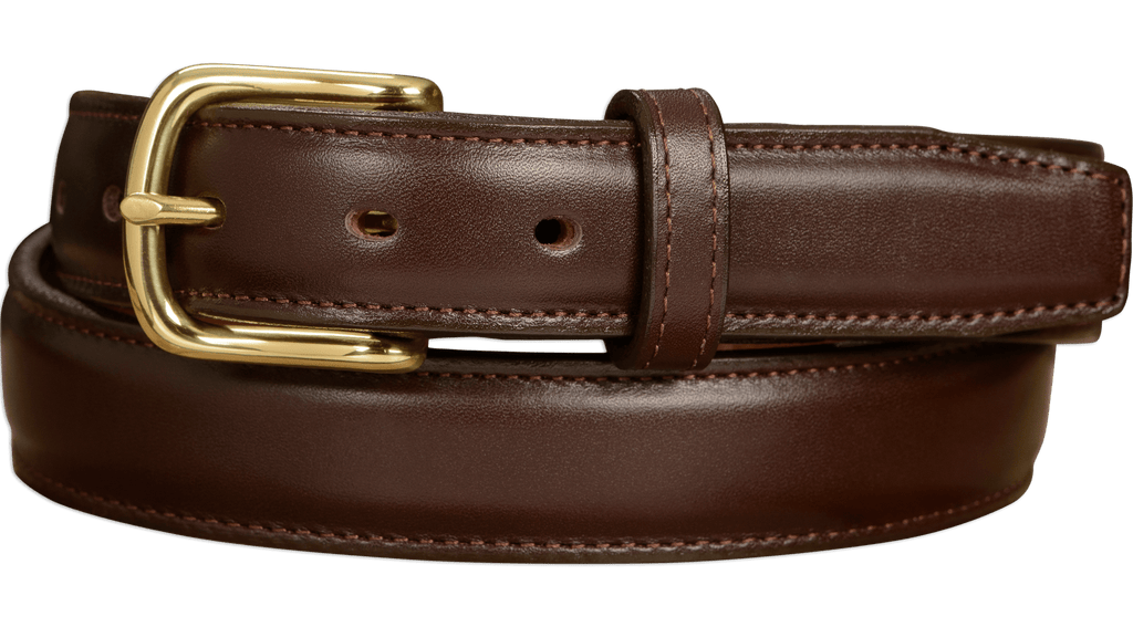 Italian Full on sale Grain Leather Belt, Brass Buckle