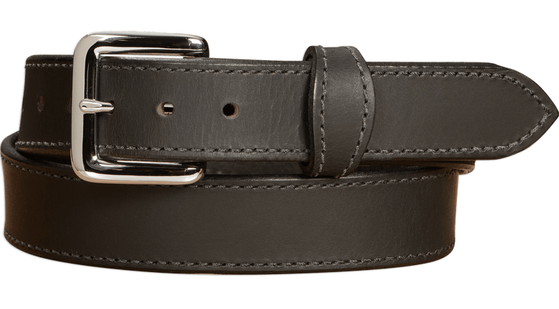 The Lakota: Black Stitched Water Buffalo With Snaps 1.25" - Bullhide Belts