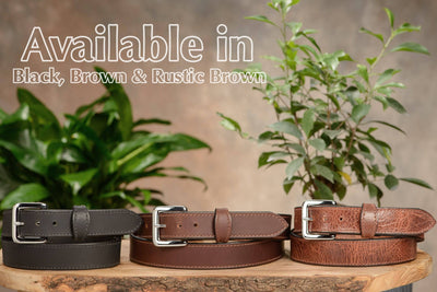 The Lakota: Brown Stitched Water Buffalo With Snaps 1.25" - Bullhide Belts