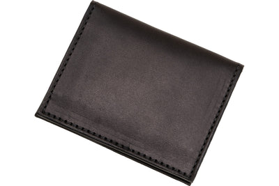 Black Premium Leather Bifold Credit Card Wallet With ID Window