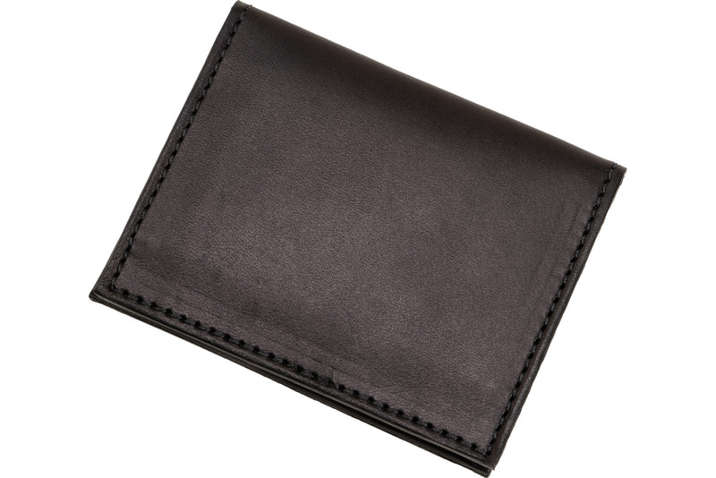 Black Premium Leather Bifold Credit Card Wallet With ID Window