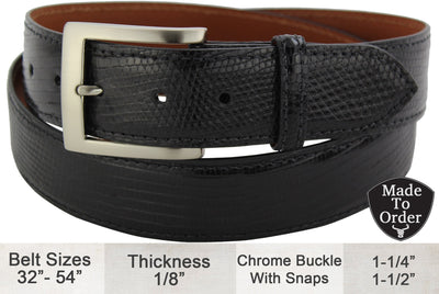 Size Chart  Lizard Tail Belts