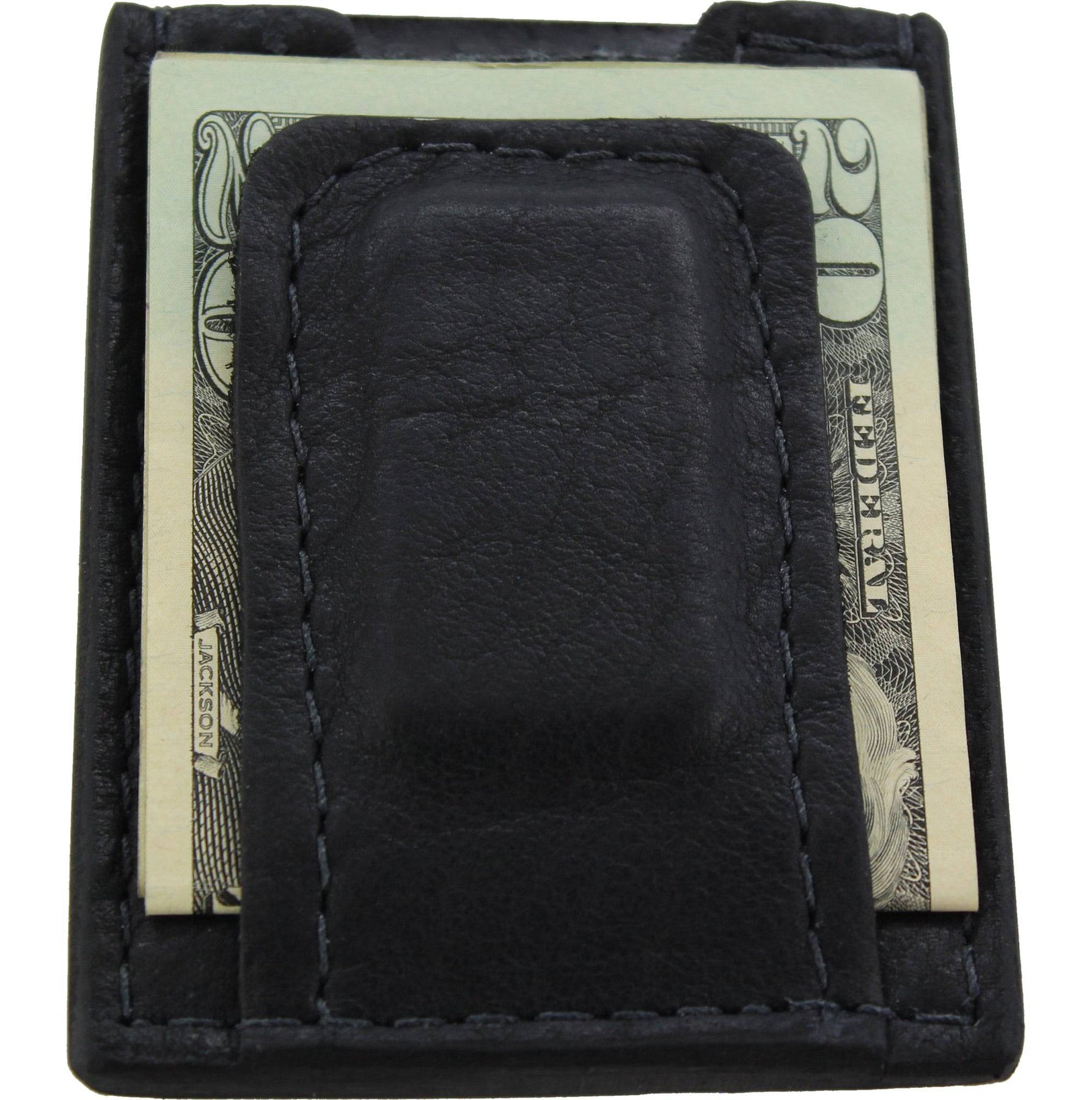 Dollaro RFID Protected Money Clip Wallet with Coin Pocket - Black