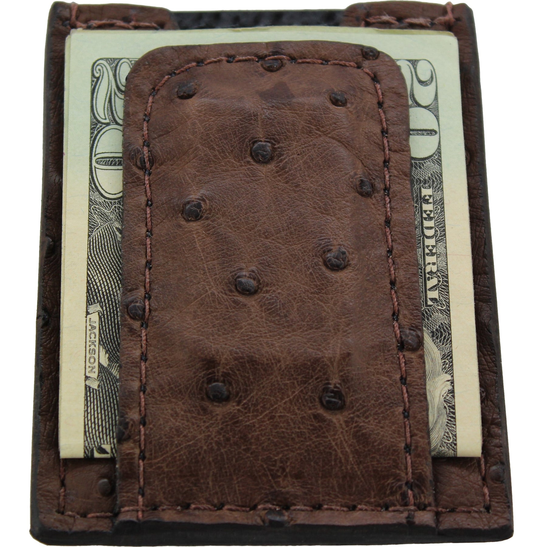 Ostrich Money Clip Wallet Blue