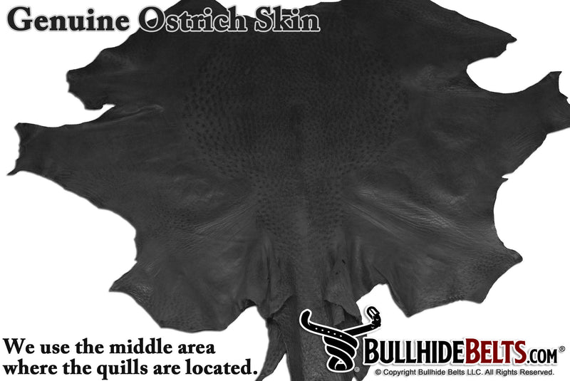 Genuine Black Ostrich Skin Wallets