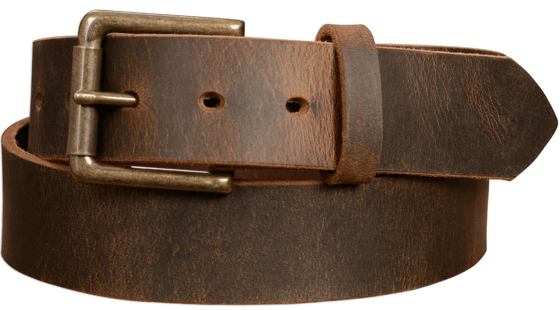 The Crazy Horse: Men's Rustic Brown Non Stitched Leather Belt 1.50 –