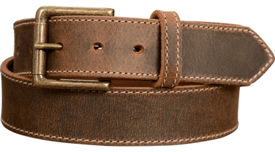 VILLAIN Genuine Brown Leather Belt For Men | Uber- Stylish Belts for Casual & Formal Wear | Long-lasting & Strong for Everyday Wear | Comfortable