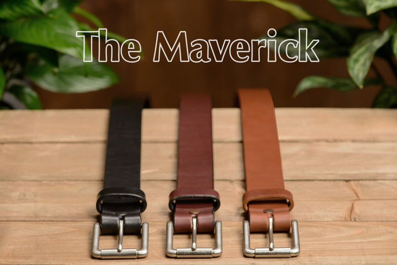 SPECIAL OFFER The Maverick: Black Non Stitched 1.50" - Bullhide Belts