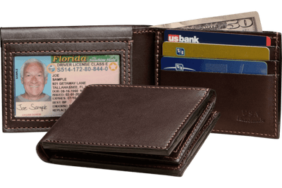 Mens Genuine Leather Bifold Wallets