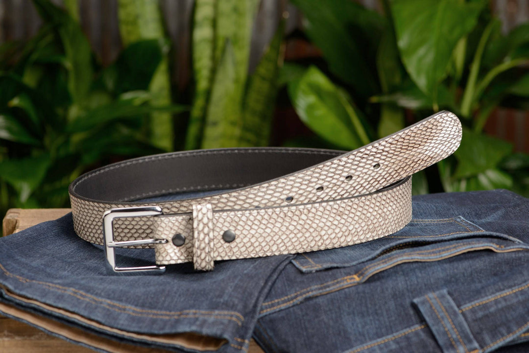 Genuine snakeskin belt best sale