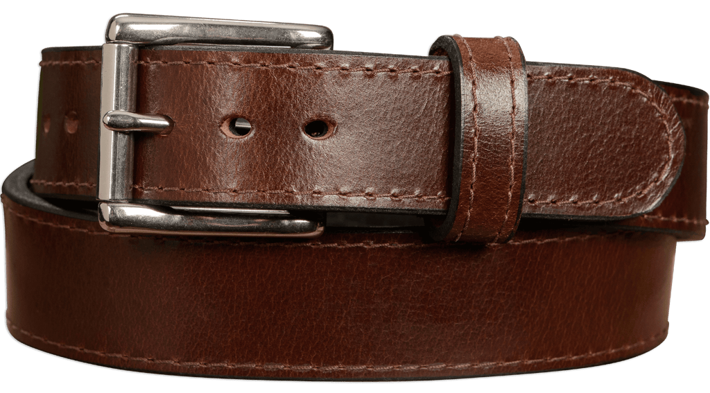 Full Grain Genuine Buffalo Leather Luxury Casual Belt 1 1/4 Wide 46 / Brown